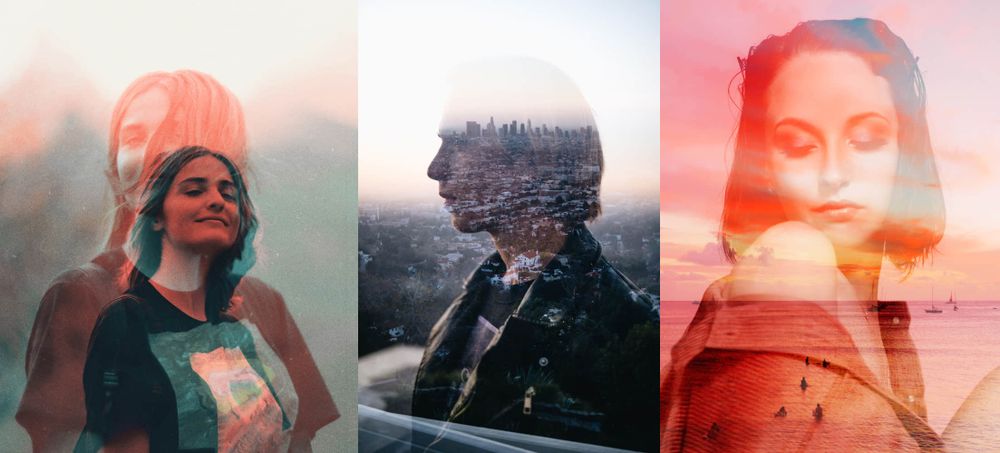 create beautiful double exposure Collart app ios