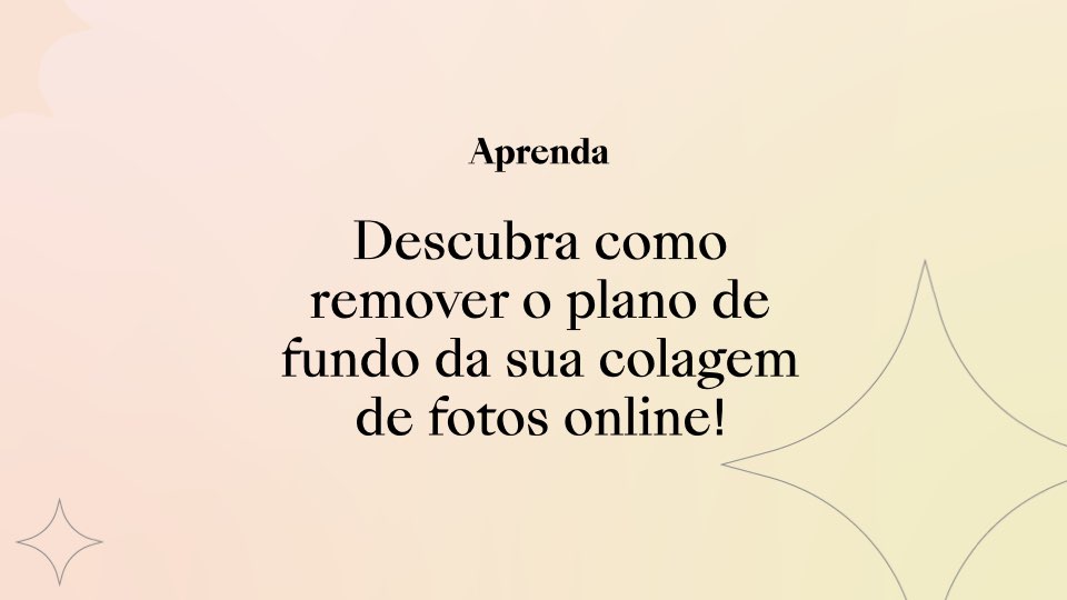 Descubra como remover o plano de fundo da sua colagem de fotos online!