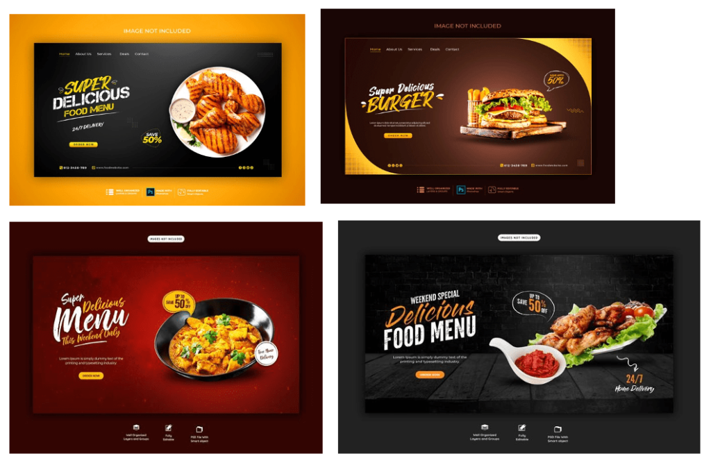 food banner designs free photo editor collage maker iOS