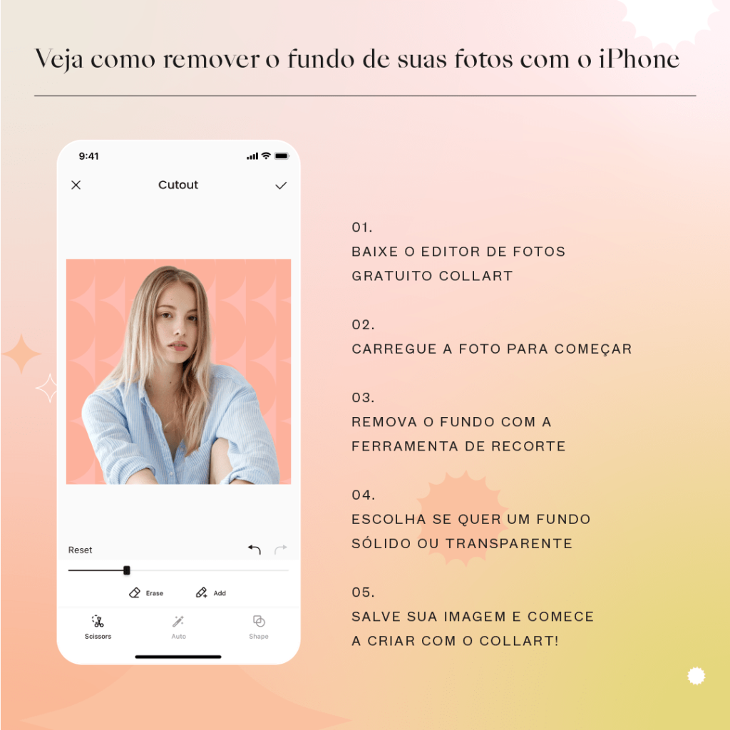 Descubra como remover o plano de fundo da sua colagem de fotos online!