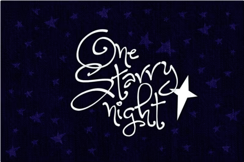 One Starry Night Christmas fonts collart free photo editor collage maker app