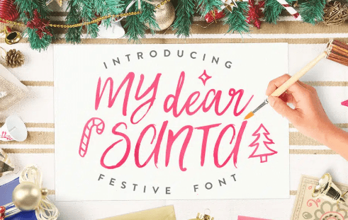 My Dear Santa Christmas fonts collart free photo editor collage maker app