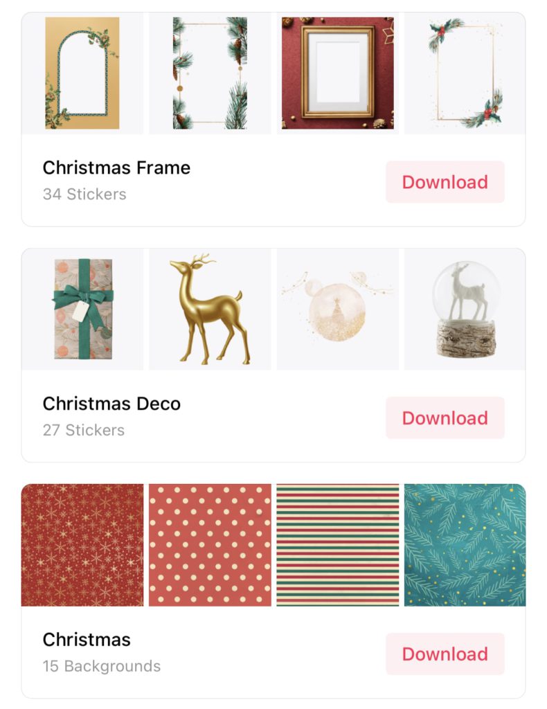 collart new christmas designs stickers free collage maker iOS design 1