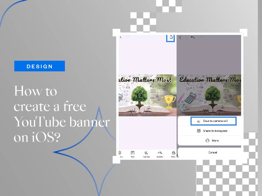 create free YouTube banner on iPhone
