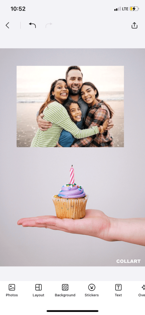 How to Create Birthday Card on Collart free editor 3