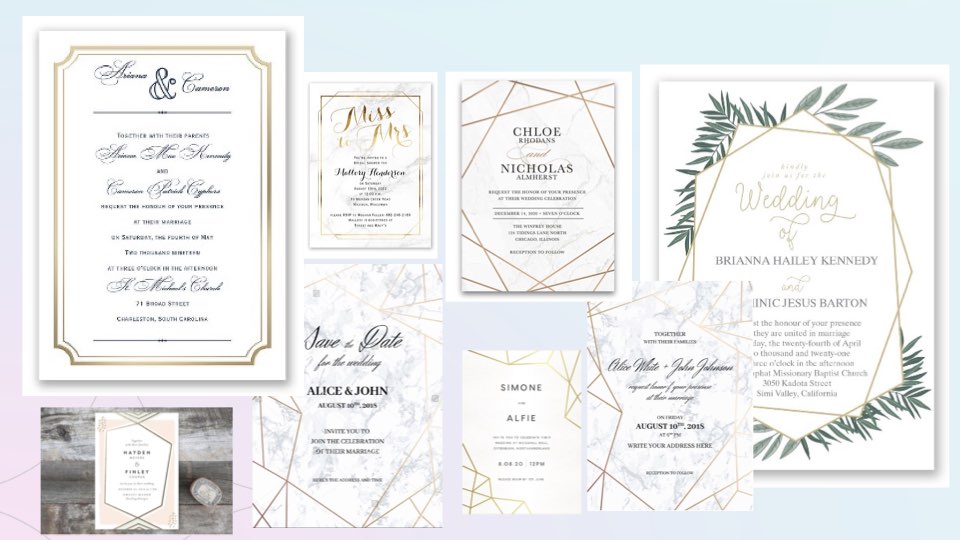 collart card design maker Wedding Invitation Designs 5
