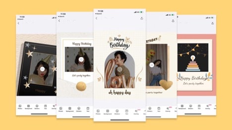 free birthday card templates collart collage maker design app 1