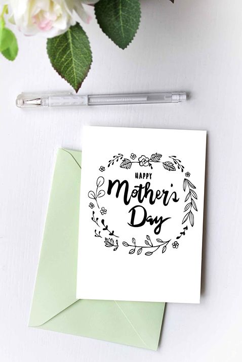 28. Happy Mother's Day DIY Coloring Card