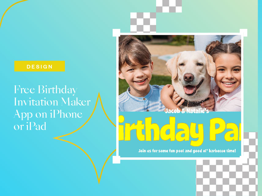 Free Birthday Invitation Maker App On iPhone or iPad - Collart Photo Editor  and Collage Maker