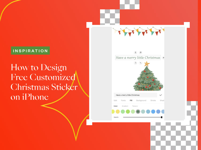 How to Design Free Customized Christmas Sticker on iPhone