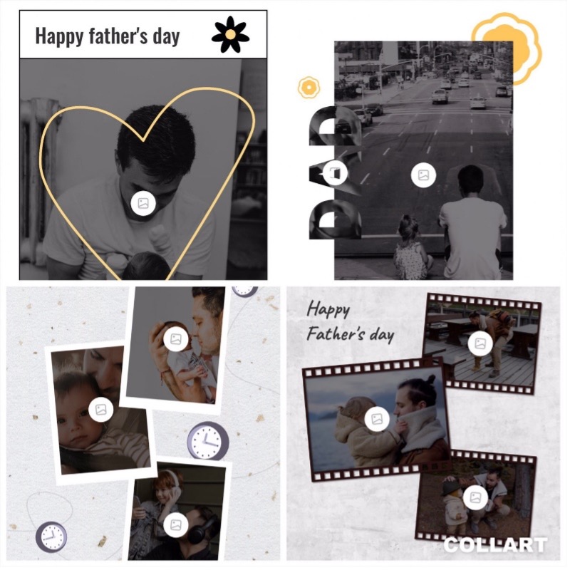 free fathers day cards templates collart card templates app ios design 1