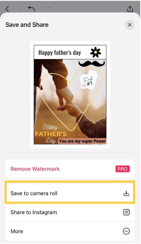 free fathers day cards templates collart card templates app ios design 5
